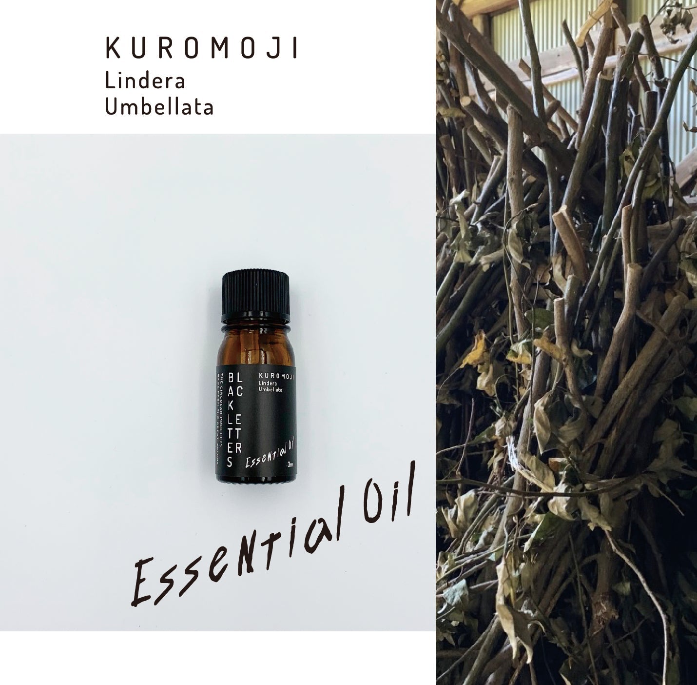 エッセンシャルオイル　クロモジ　３ml